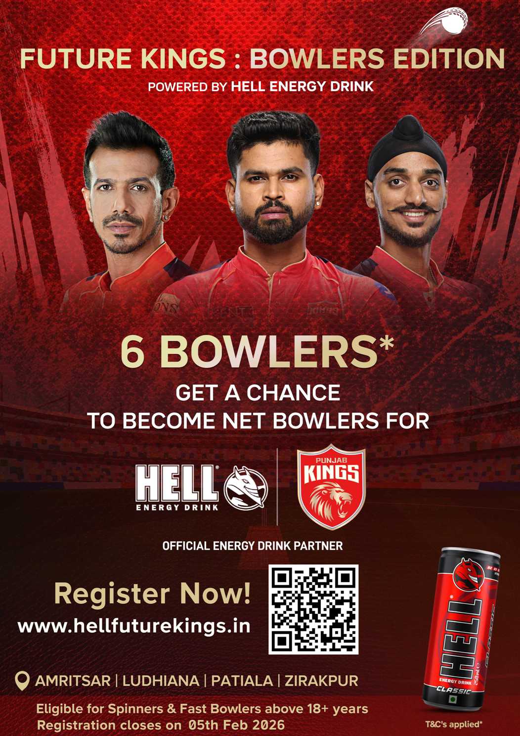 Punjab Kings, HELL ENERGY DRINK launch ‘FUTURE KINGS: BOWLERS EDITION’ to scout next-gen IPL net bowlers