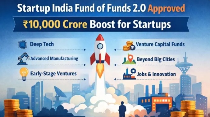 Union Cabinet clears ₹10,000 crore Startup India Fund of Funds 2.0 to power next wave of innovation