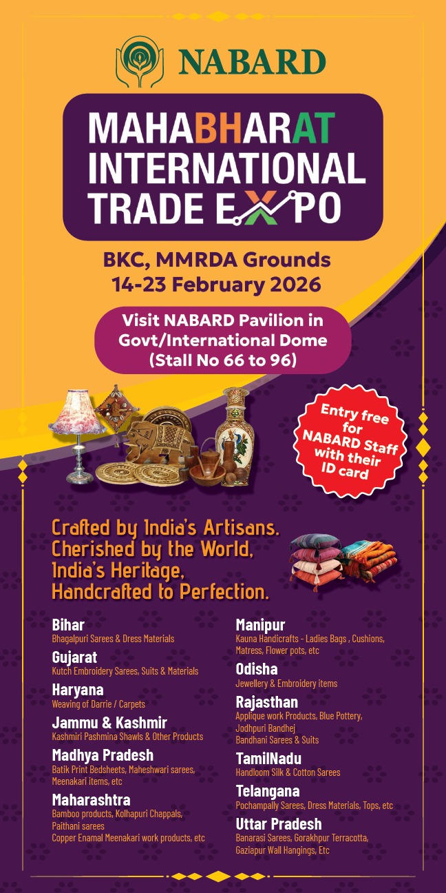 NABARD showcases India’s rural heritage at MahaBharat International Trade Expo in Mumbai