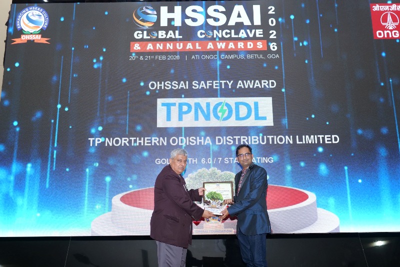 TPNODL clinches prestigious OHSSAI Gold Award with 6-Star Rating