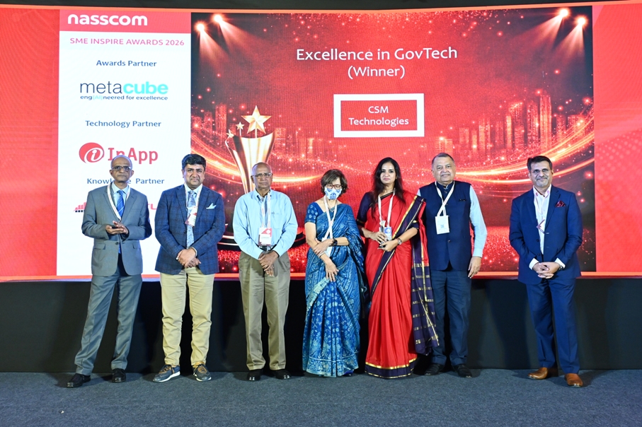 CSM Technologies wins GovTech Honour at NASSCOM SME Inspire Awards 2026