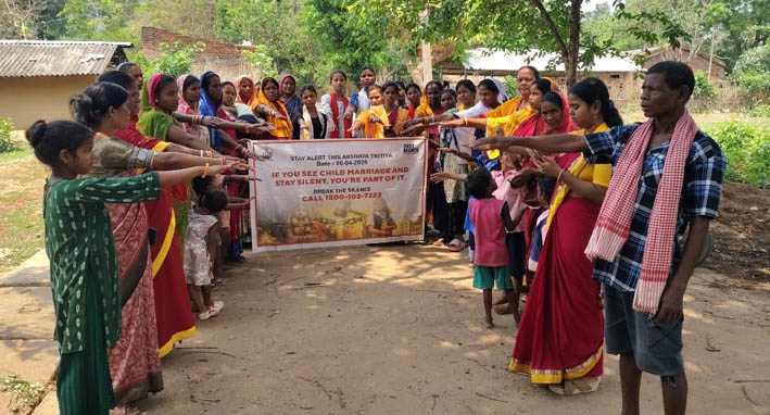 Humara Bachpan Trust leads vigil to curb child marriage