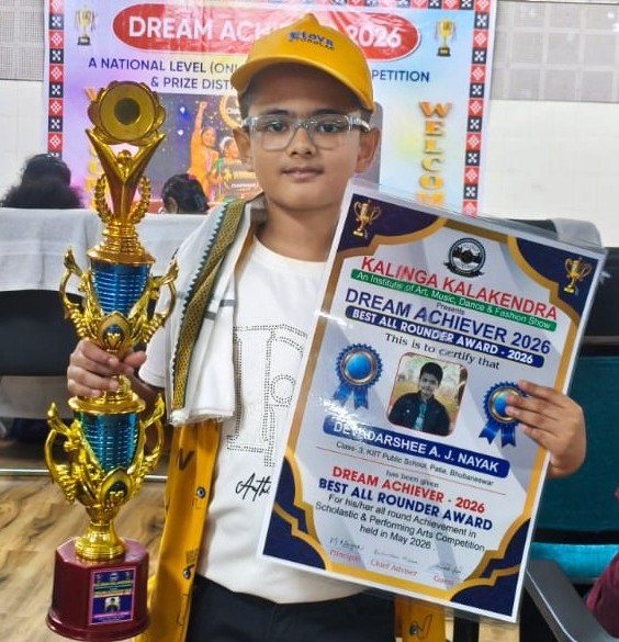 Young prodigy from KIIT Public School clinches National ‘Best All-Rounder Award’ at Dream Achiever 2026