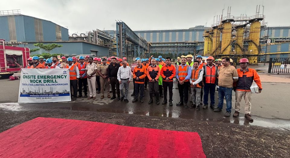 Tata Steel Kalinganagar conducts full-scale fire safety mock drill to strengthen emergency preparedness