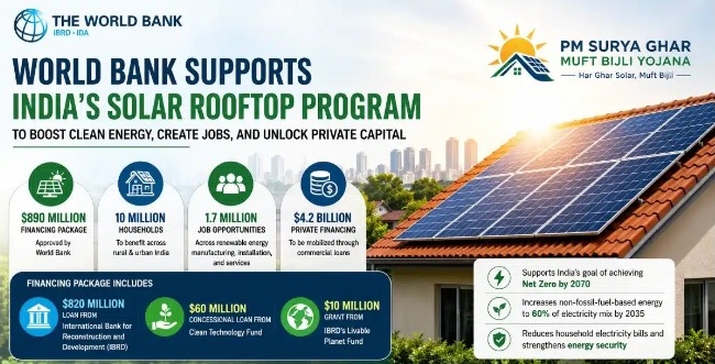 World Bank backs India’s rooftop solar push with $890 million, targets 1.7 million green jobs