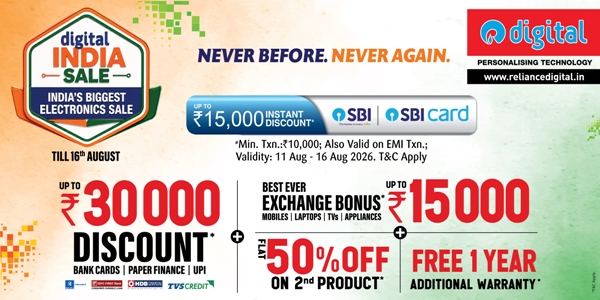Reliance Digital launches D.I.S.C.O. sale with big-ticket offers on electronics