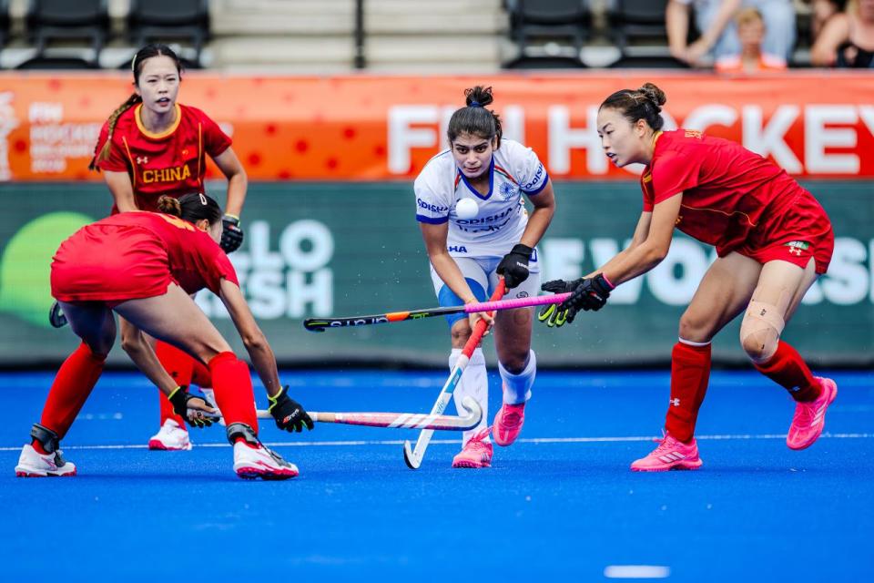 Indian women hold Olympic silver medallists China to 2-2 draw in World Cup opener