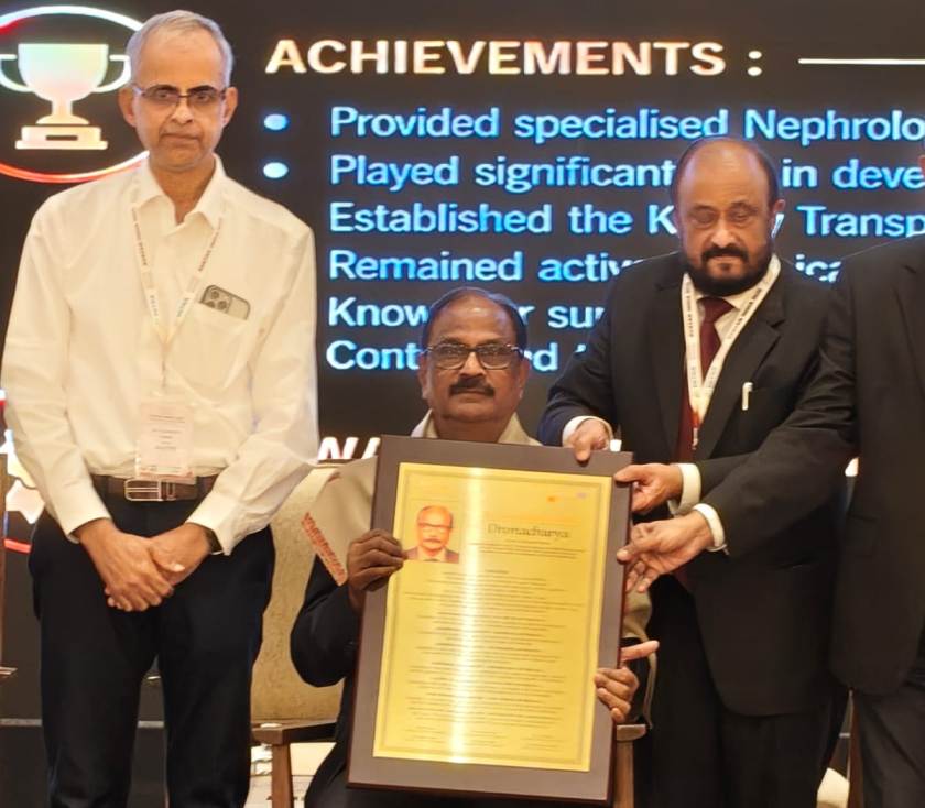 Dr Aswini Prasad Patnaik of KIMS conferred Dronacharya award for his contribution to nephrology