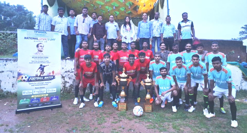 Rural football takes centre stage as TPWODL marks National Sports Day in Baragada