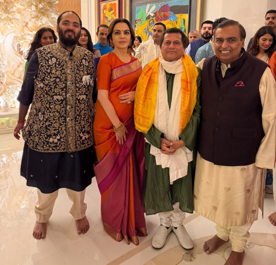 Achyuta Samanta at Ambanis’ grand Ganesh Puja, receives praise for social contributions
