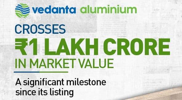Vedanta Aluminium joins ₹1 lakh crore market-cap club, underlining scale of India’s aluminium powerhouse