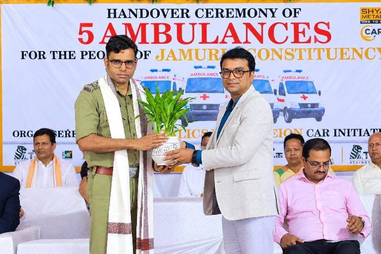 Shyam Metalics Foundation adds five ambulances to strengthen emergency healthcare in Jamuria