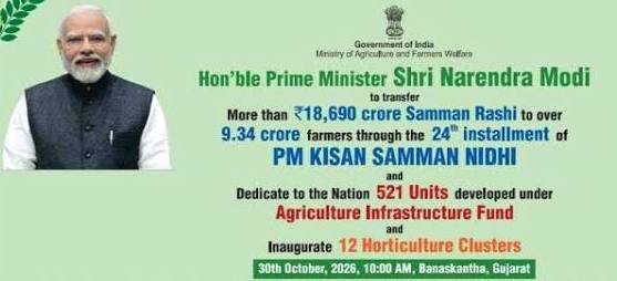 PM Modi to release over ₹18,690 crore to 9.34 crore farmers under PM-KISAN on Oct 30